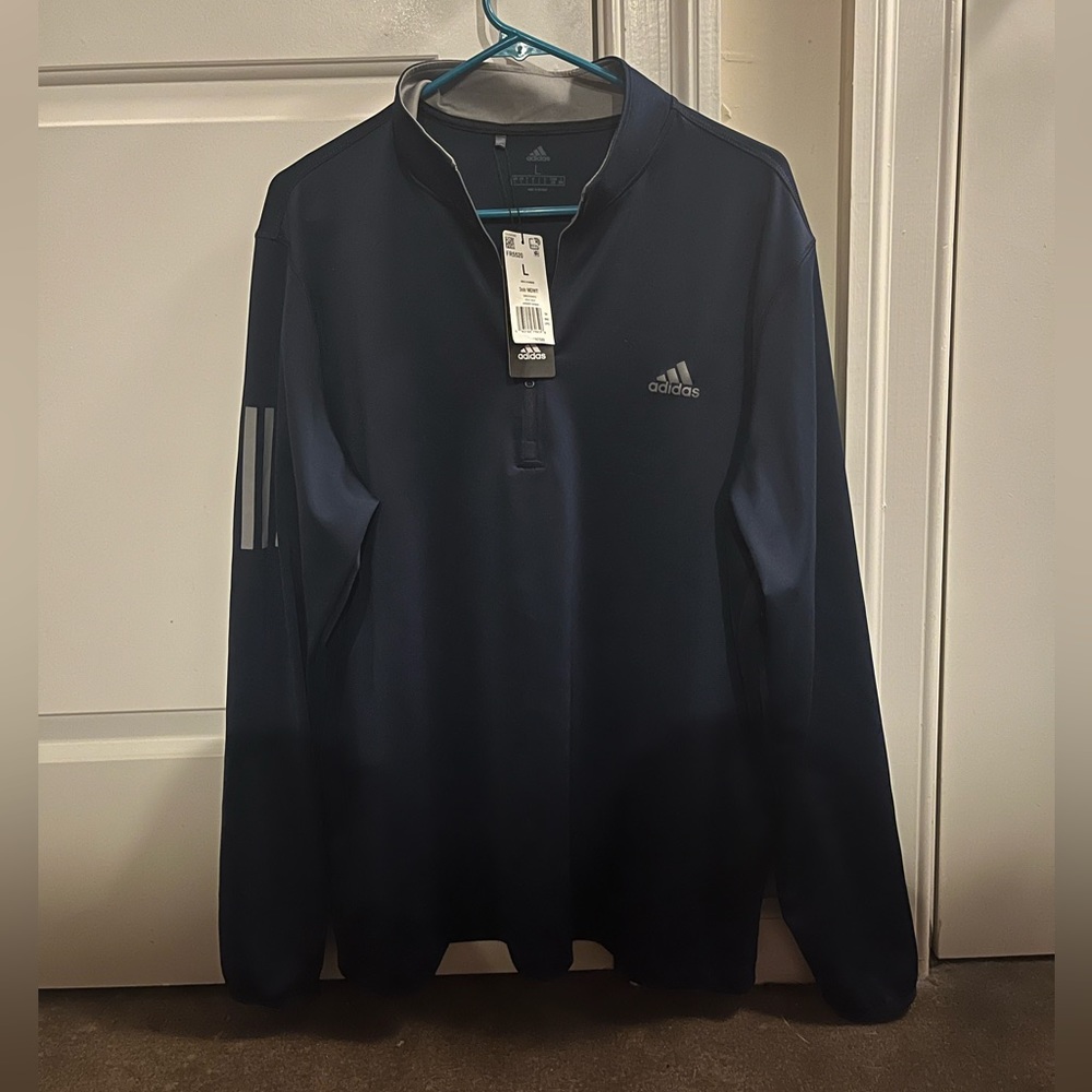 Brand new navy Adidas quarter zip - size Large